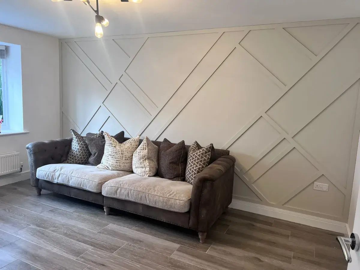 Decorative geometric wall panelling